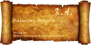 Kainczel Arnold névjegykártya